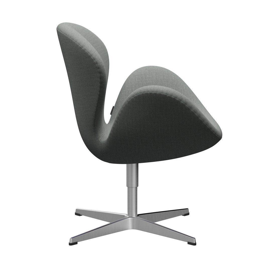 Fritz Hansen Swan Lounge Stuhl, Satin gebürstet Aluminium/Fiord mittelgrau