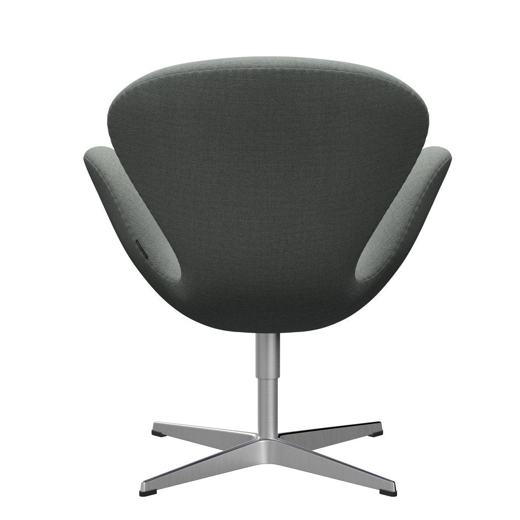 Fritz Hansen Swan Lounge -stoel, satijnen geborsteld aluminium/fiord medium grijs