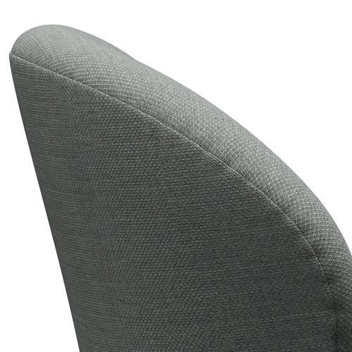 Sedia fritz Hansen Swan Lounge, alluminio spazzolato in raso/fiord medio grigio