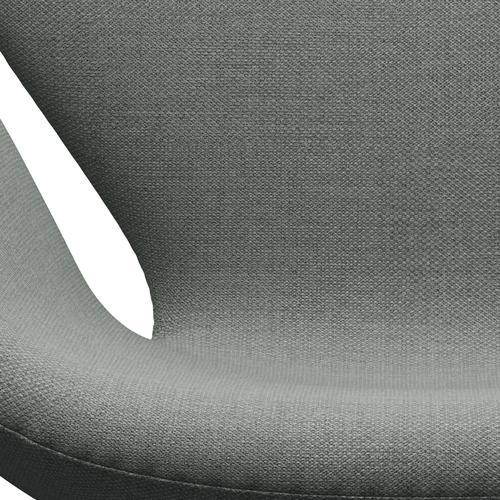 Fritz Hansen Chaise de salon de cygne, aluminium brossé en satin / gris moyen Fiord