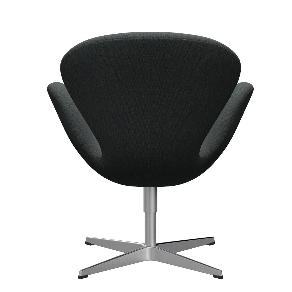 Fritz Hansen Swan Lounge -stoel, satijnen geborsteld aluminium/fiord medium grijs/donkergrijs