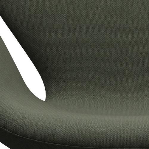 Fritz Hansen Swan Lounge Chair, Satin gebürstet Aluminium/Fiord Olivengrün/mittelgrün