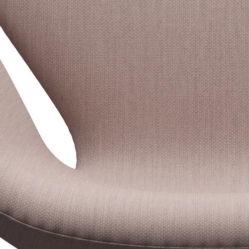 Sedia fritz Hansen Swan Lounge, alluminio spazzolato in raso/Pink/Stone Fiord