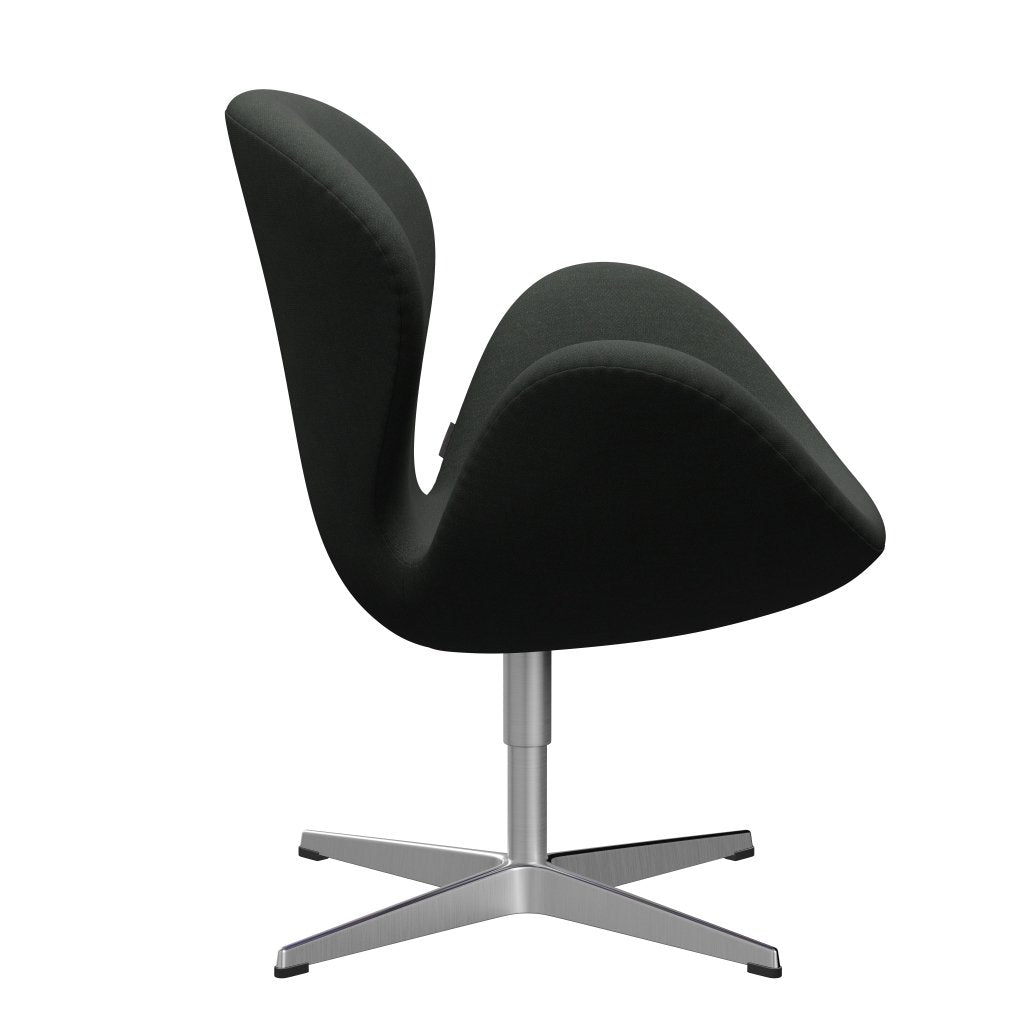 Fritz Hansen Swan Lounge Stuhl, Satin gebürstet Aluminium/Fiord Black Multicolored