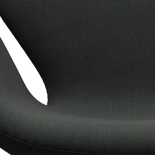 Fritz Hansen Chaise salon de cygne, aluminium brossé en satin / Fiord Noir multicolore