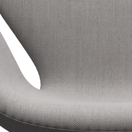 Sedia fritz Hansen Swan Lounge, alluminio spazzolato in raso/pietra/pietra fiord
