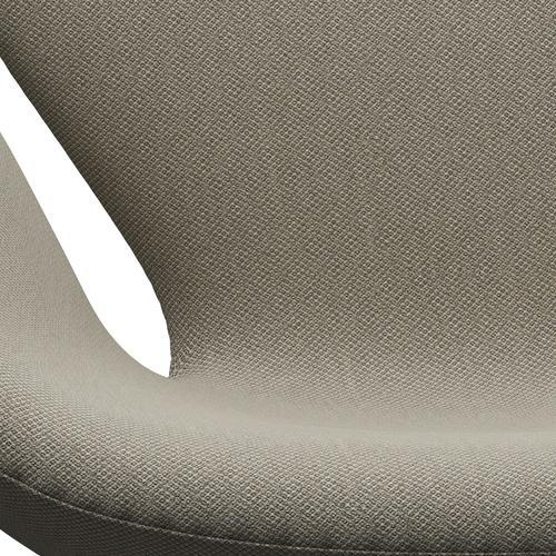 Fritz Hansen Swan Lounge -stoel, satijnborstig aluminium/fiord taupe licht