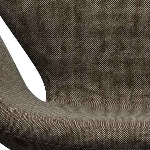 Fritz Hansen Swan Lounge Stuhl, Satin gebürstet Aluminium/Hallingdal Braun/Grau