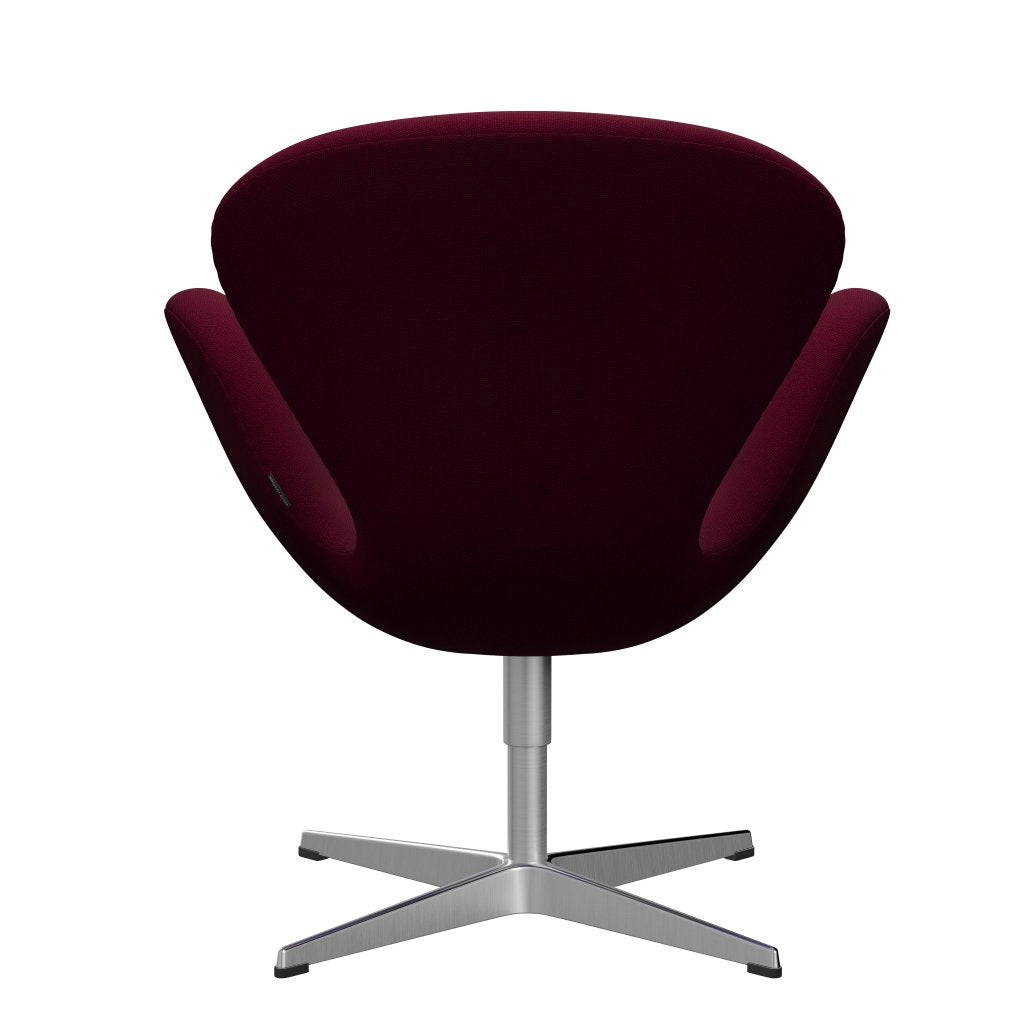 Fritz Hansen Swan Lounge stol, sating børstet aluminium/Hallingdal lyserød mørk