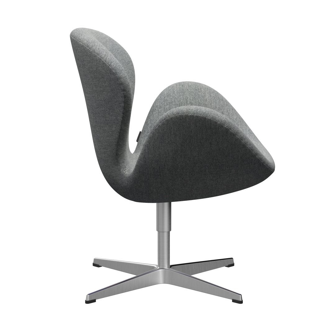 Fritz Hansen Swan Lounge Stuhl, Satin gebürstet Aluminium/Hallingdal Weiß grau