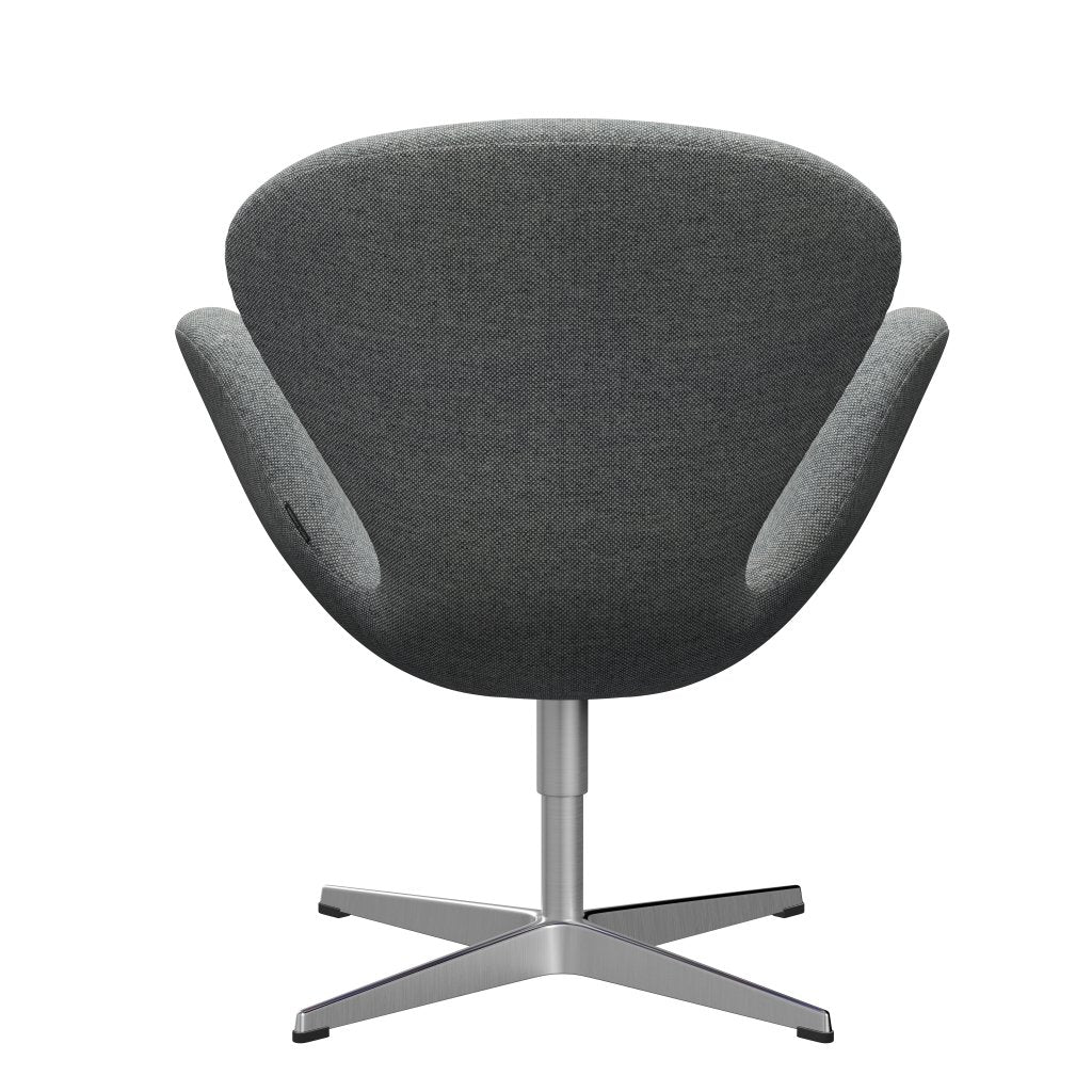 Fritz Hansen Swan Lounge Stuhl, Satin gebürstet Aluminium/Hallingdal Weiß grau