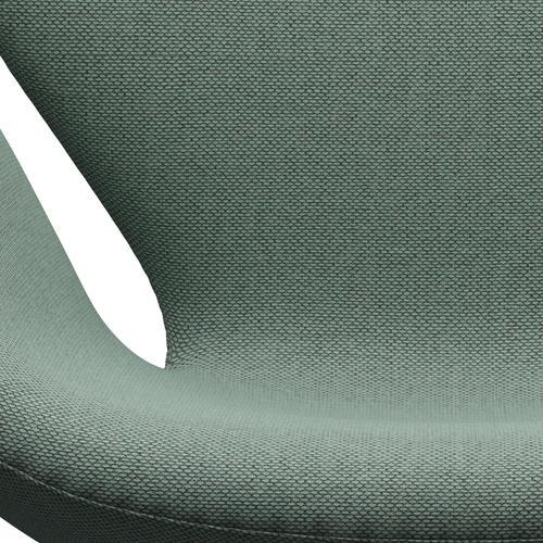 Fritz Hansen Chaise salon de cygne, aluminium / re laine brossé en satin Aqua / naturel
