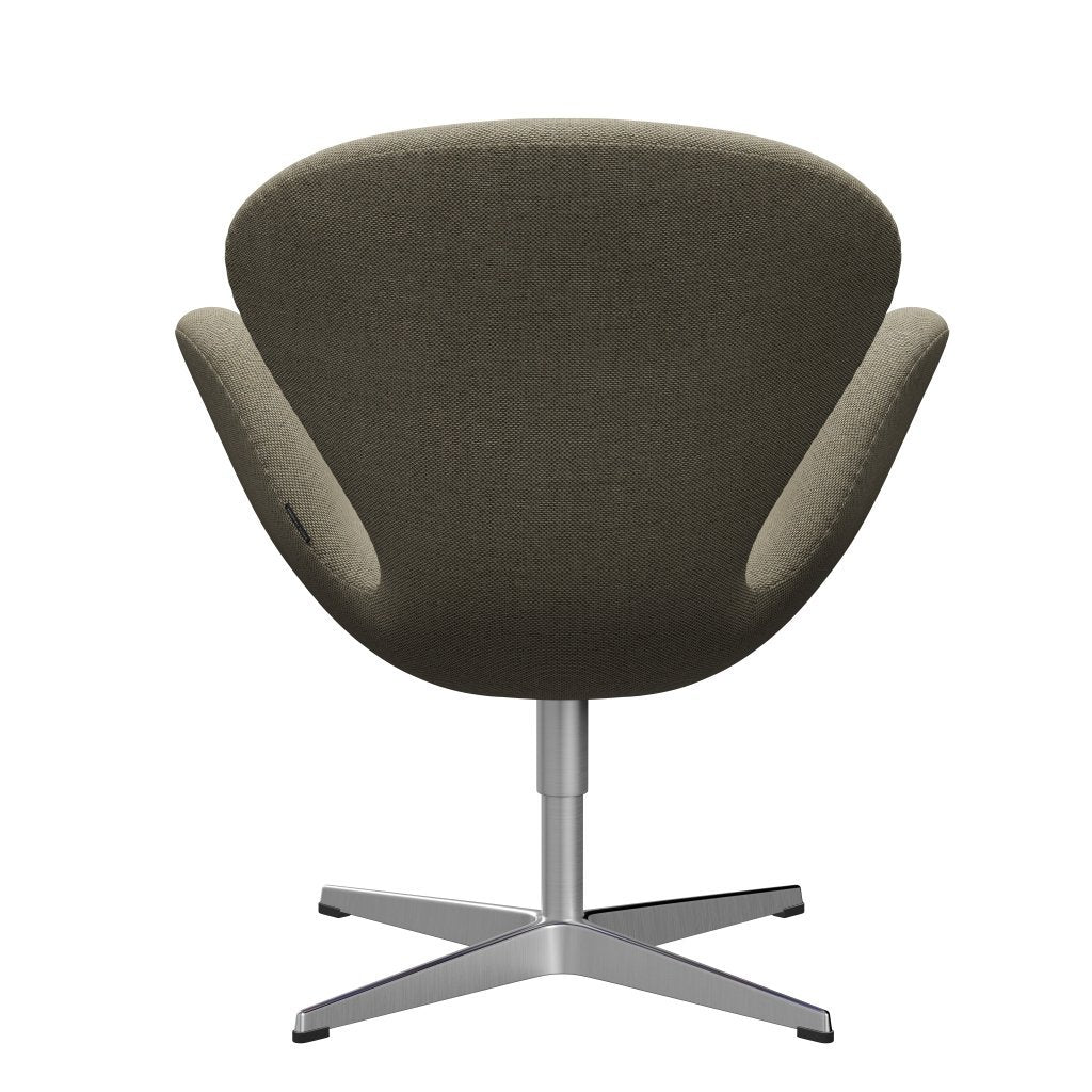 Fritz Hansen Swan Lounge stol, satin børstet aluminium/re uld lys beige/naturlig