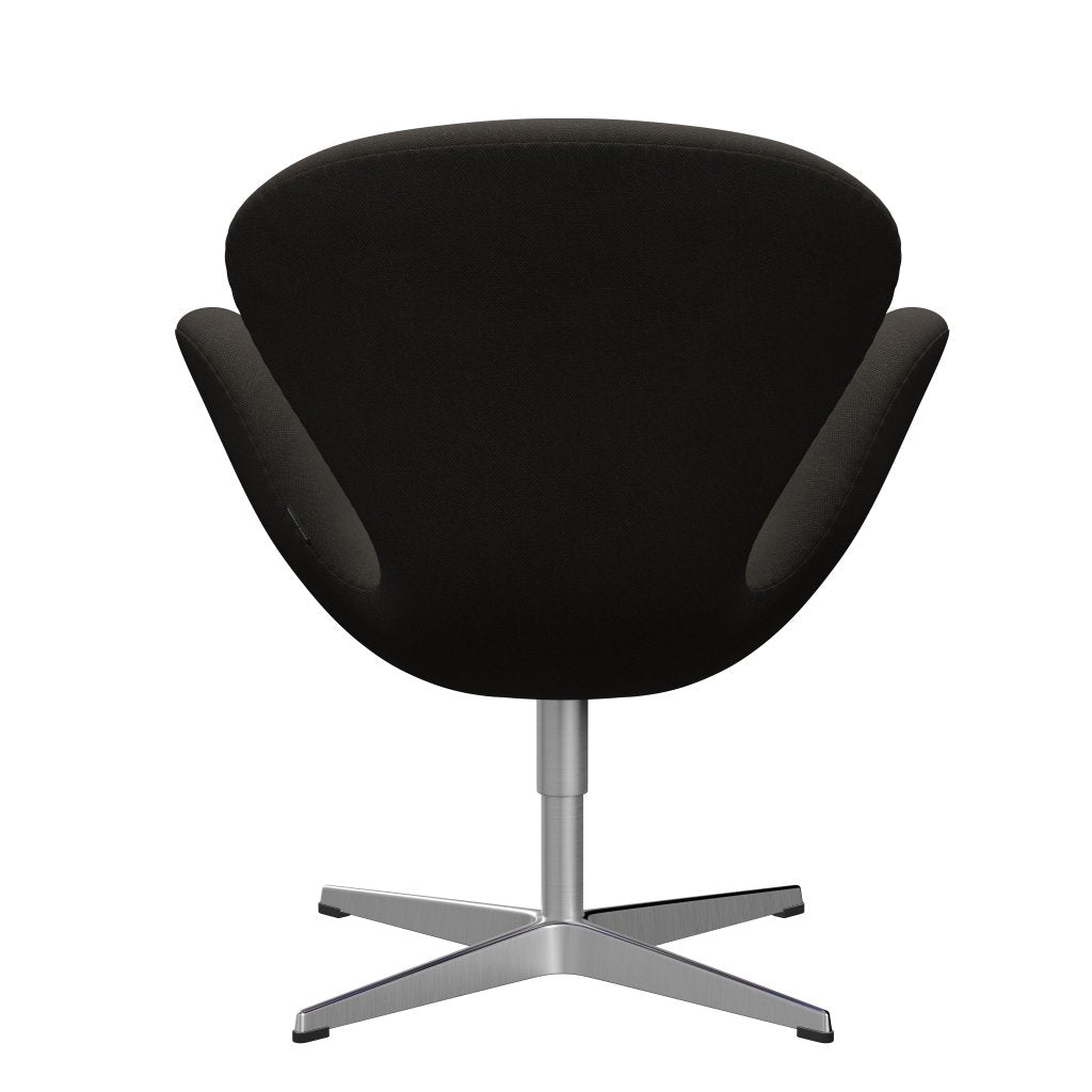 Fritz Hansen Swan Lounge -stoel, Satin Borde Aluminium/Steelcut Brown