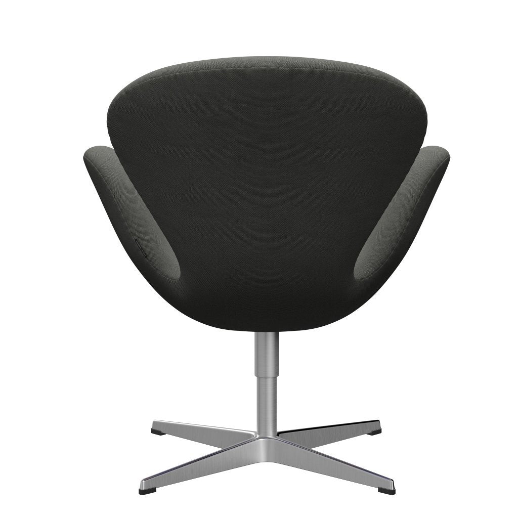 Fritz Hansen Swan Lounge -stoel, satijnen geborsteld aluminium/staalcut grijs
