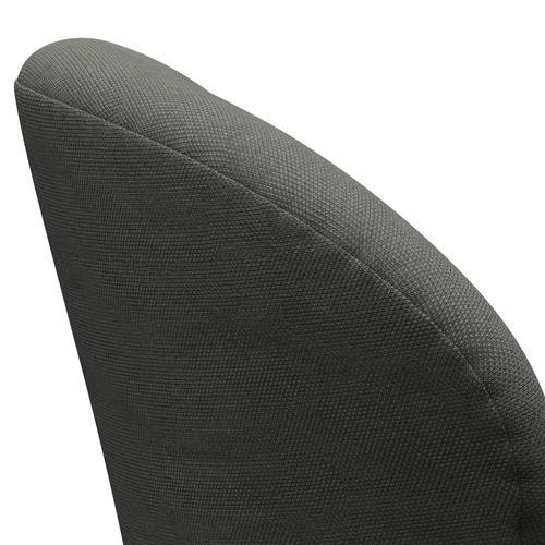 Sedia fritz Hansen Swan Lounge, grigio in alluminio spazzolato in raso/taglio in acciaio