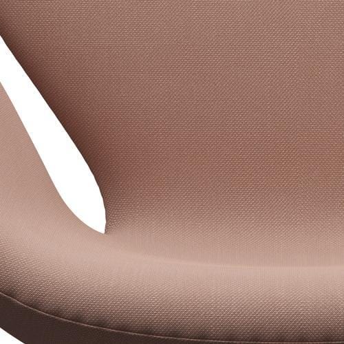 Sedia fritz Hansen Swan Lounge, in alluminio spazzolato in raso/beige leggero in taglio in acciaio/rosso chiaro