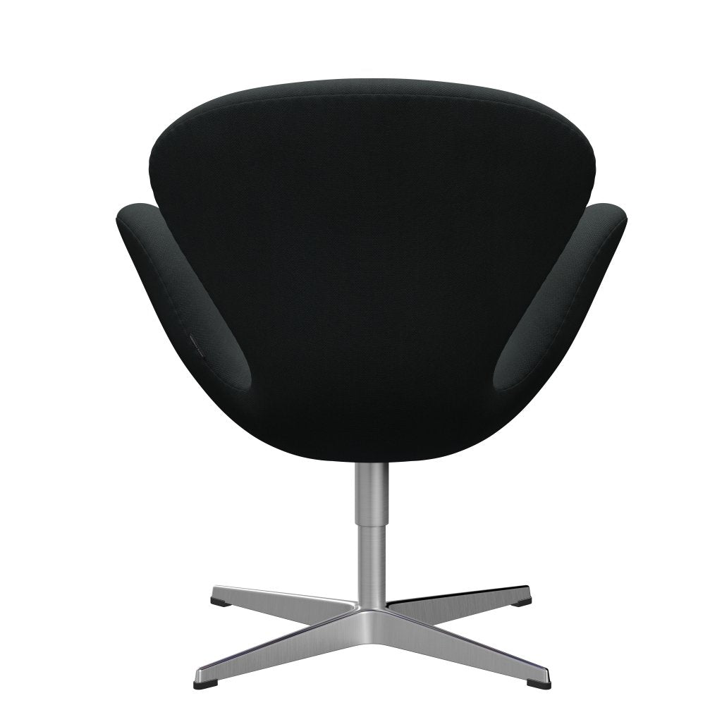 Fritz Hansen Swan Lounge Chair, Satin Borsted Aluminium/Steelcut Carbon