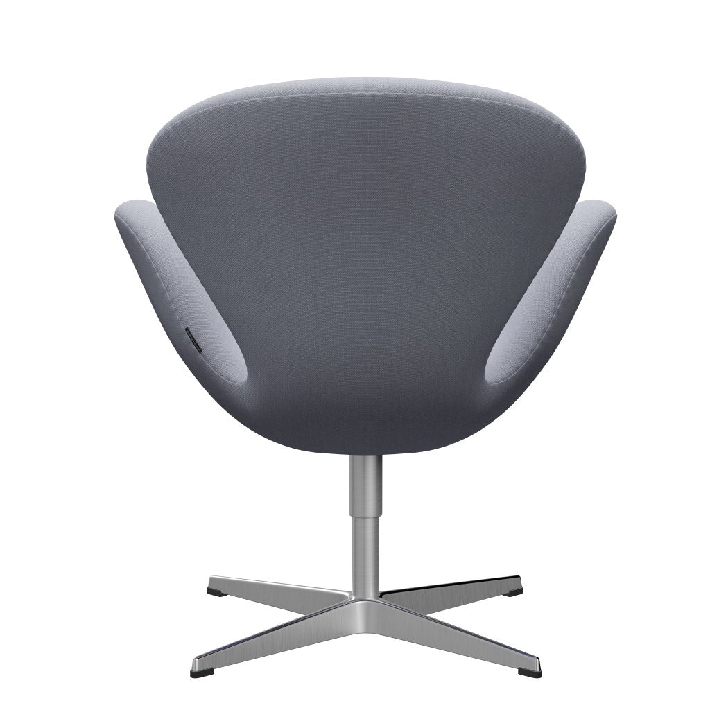 Fritz Hansen Swan休息室椅，缎面铝制铝/钢丝老鼠灰色