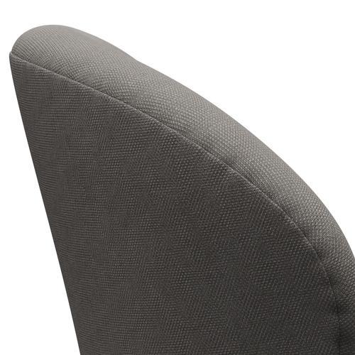 Fritz Hansen Swan Lounge Chair, Satin Brushed Aluminium/Steelcut Medium Gray