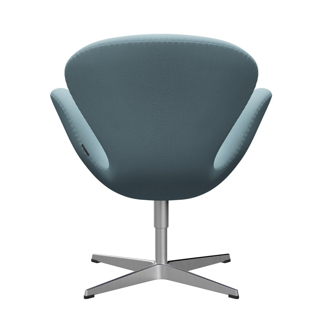 Fritz Hansen Swan Lounge Chair, Satin Brushed Aluminium/Steelcut Pastel Blue