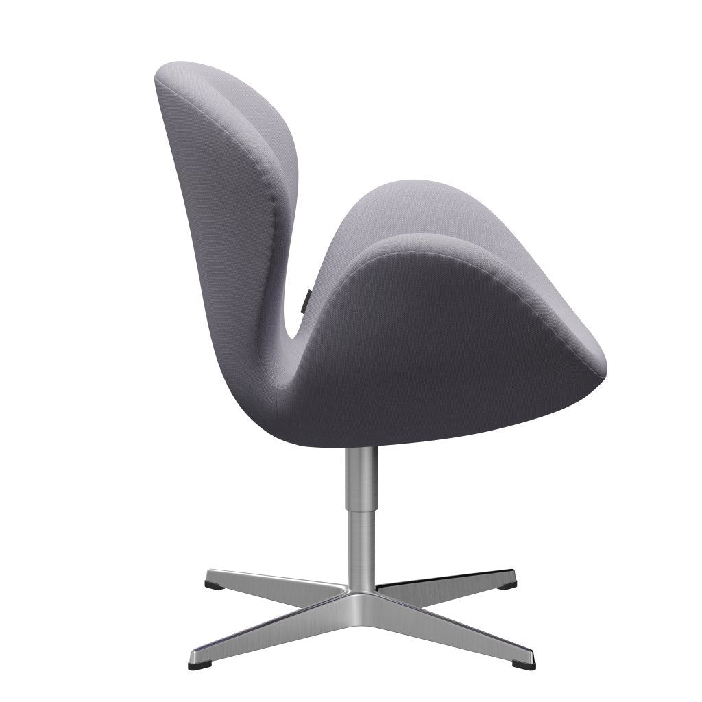 Fritz Hansen Swan Lounge -stoel, satijnen geborsteld aluminium/staalcut siber grijs licht