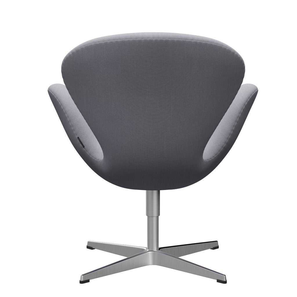 Fritz Hansen Swan Lounge Chair, Satin Brushed Aluminium/Steelcut Siber Grey Light