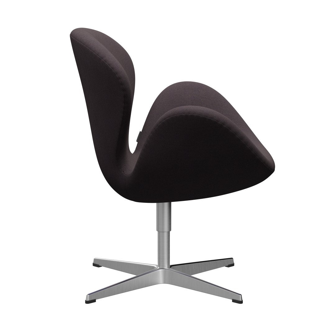 Fritz Hansen Swan Lounge -stoel, satijnborstig aluminium/SteelCut Trio Brown