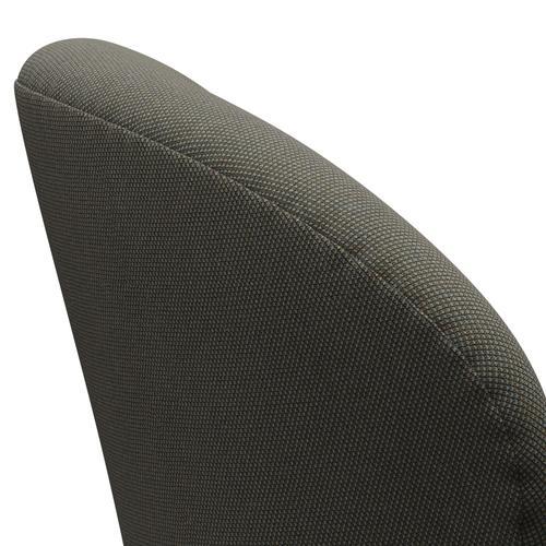 Fritz Hansen Swan Lounge stol, satin børstet aluminium/stålcut trio grå/grøn