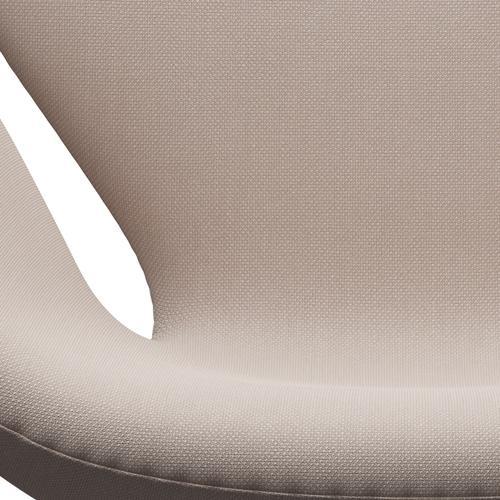 Sedia fritz Hansen Swan Lounge, beige di luce in alluminio/taglio in acciaio in satina