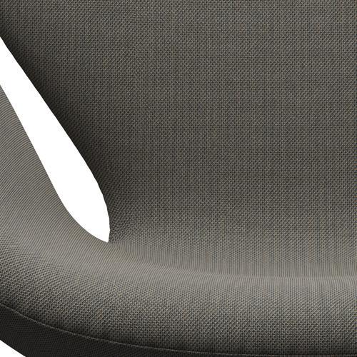 Sedia fritz hansen cigno sedia, trio in alluminio/taglio in acciaio in satinata marrone chiaro