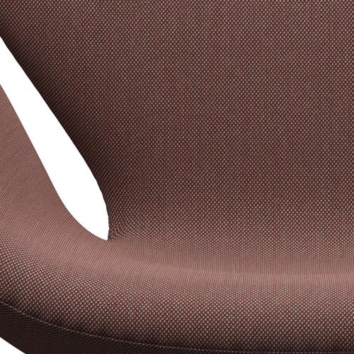 Fritz Hansen Swan Lounge -stoel, satijnborstig aluminium/staalcut trio lichtbruin en rood/groen
