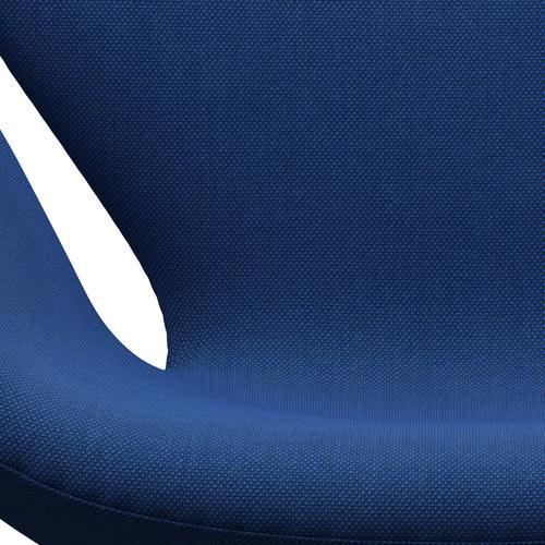 Fritz Hansen Swan Lounge -stoel, Satin Borde Aluminium/SteelCut Trio Cobalt Blue