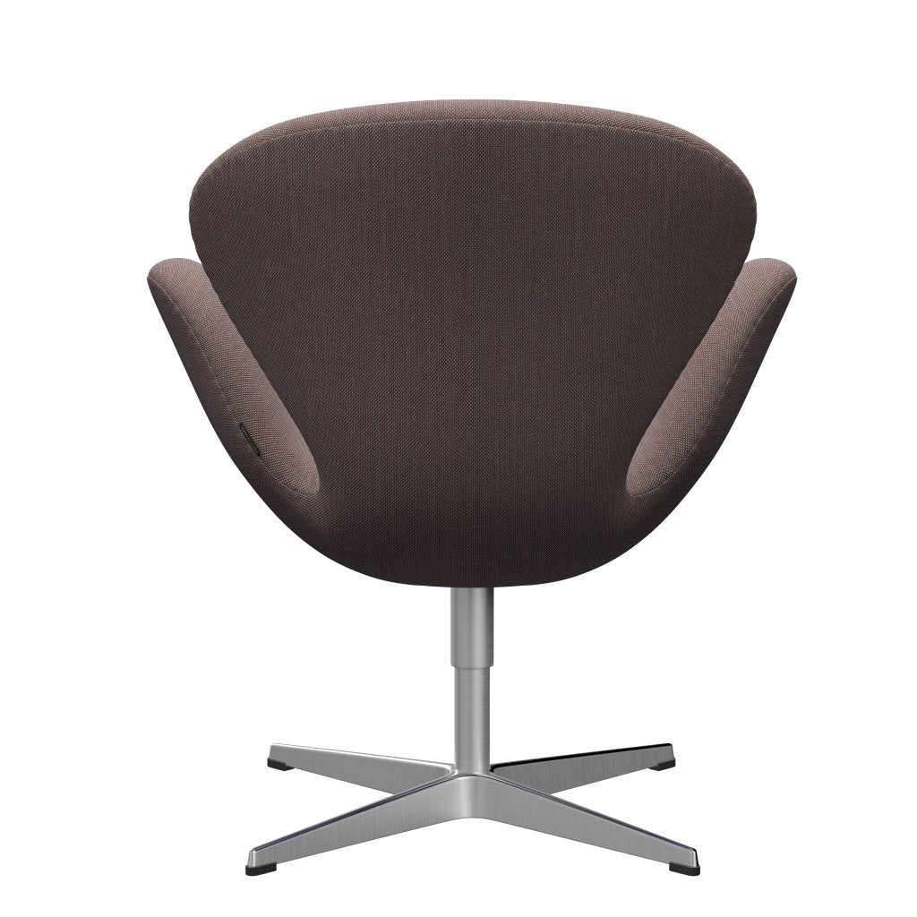 Fritz Hansen Swan Lounge stoel, satijnborstig aluminium/staalcut trio oranje/lichtgrijs/zwart