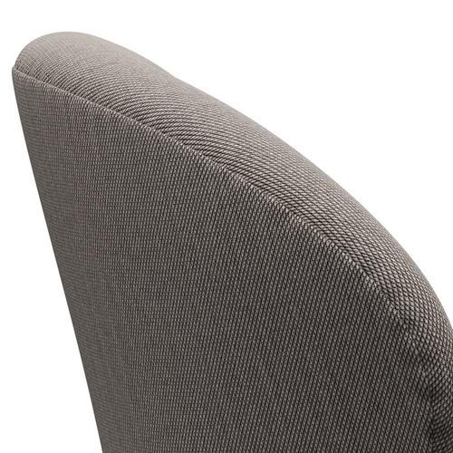 Fritz Hansen Swan Lounge stoel, satijnborstig aluminium/staalcut trio roze/wit/zwart