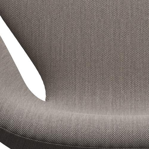 Fritz Hansen Swan Lounge stoel, satijnborstig aluminium/staalcut trio roze/wit/zwart