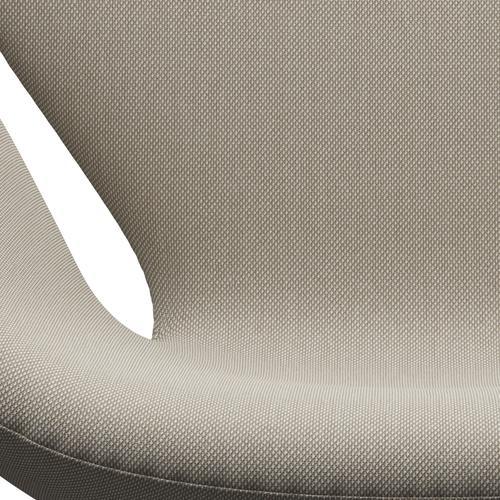 Fritz Hansen Swan Lounge stol, satin børstet aluminium/stålcut trio sand