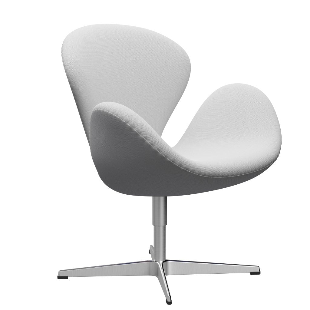 Fritz Hansen Swan Lounge -stoel, satijnborstig aluminium/sunniva canvas natuurlijk