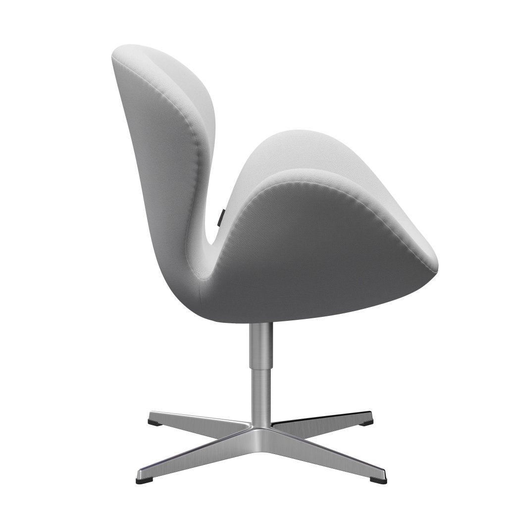 Fritz Hansen Swan Lounge stol, satin børstet aluminium/sunniva lærred naturligt