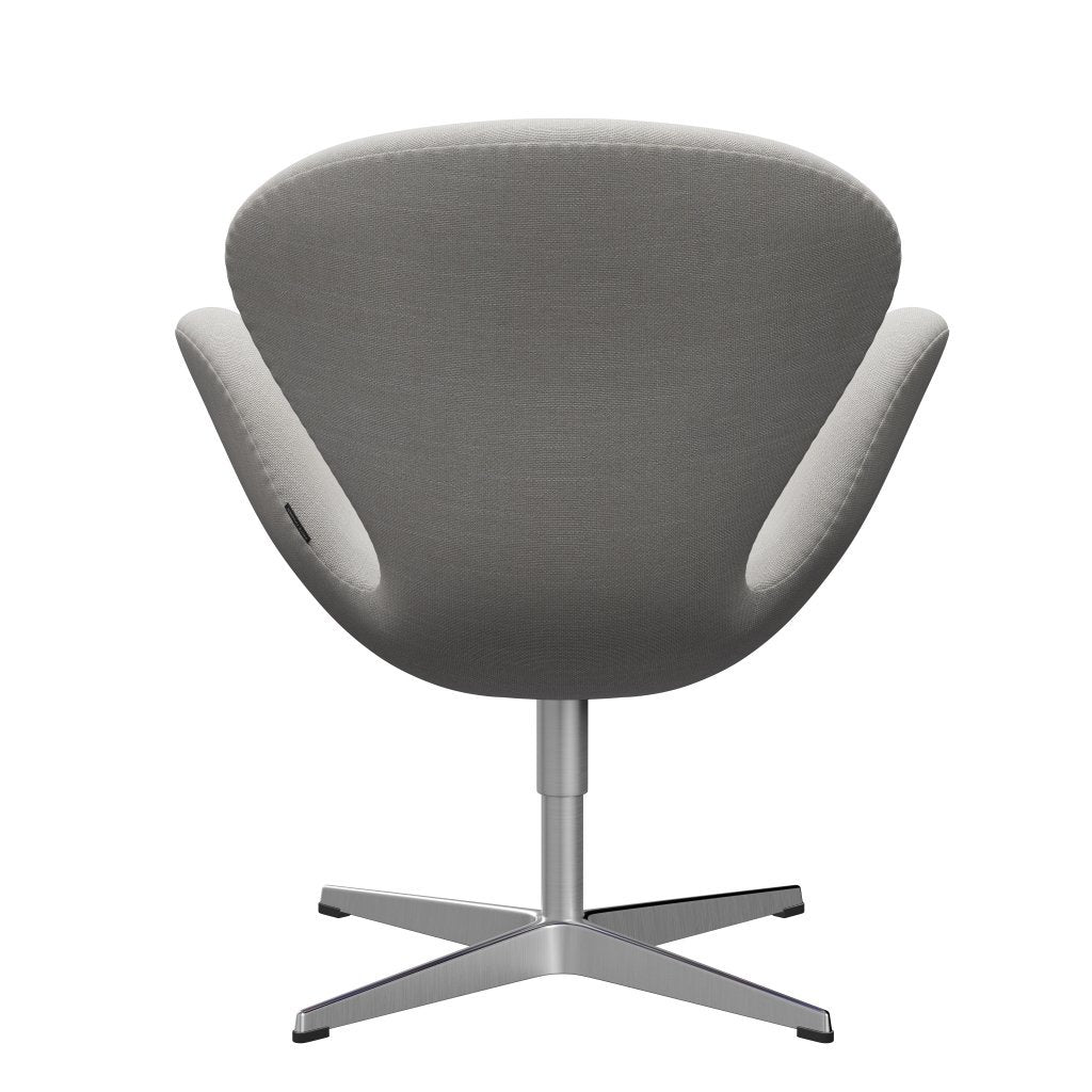 Fritz Hansen Swan Lounge -stoel, satijnborstig aluminium/sunniva canvas natuurlijk