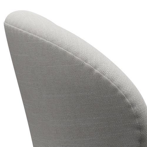 Sedia fritz Hansen Swan Lounge, tela di alluminio spazzolato in raso/Sunniva Natural
