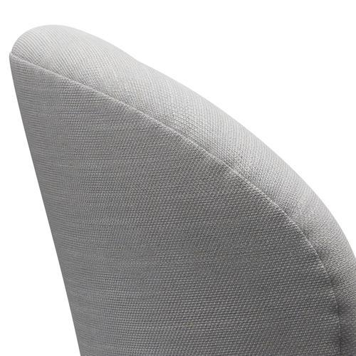 Fritz Hansen Chaise salon de cygne, aluminium brossé en satin / sunniva naturel / gris clair