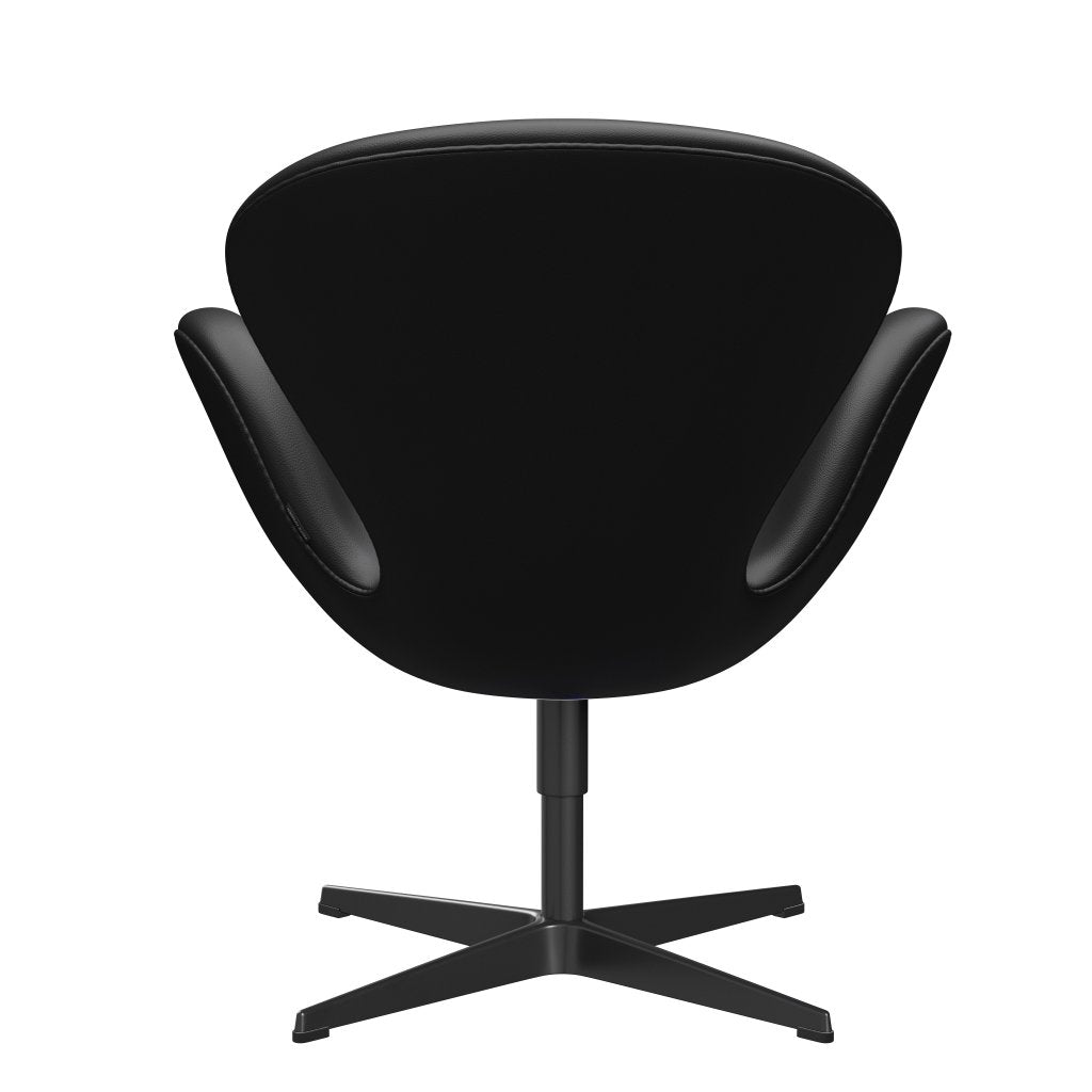 Fritz Hansen Swan休息室椅子，黑色漆/Aura Black