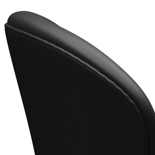 Fritz Hansen Swan Lounge -stol, svart lackerad/aura svart