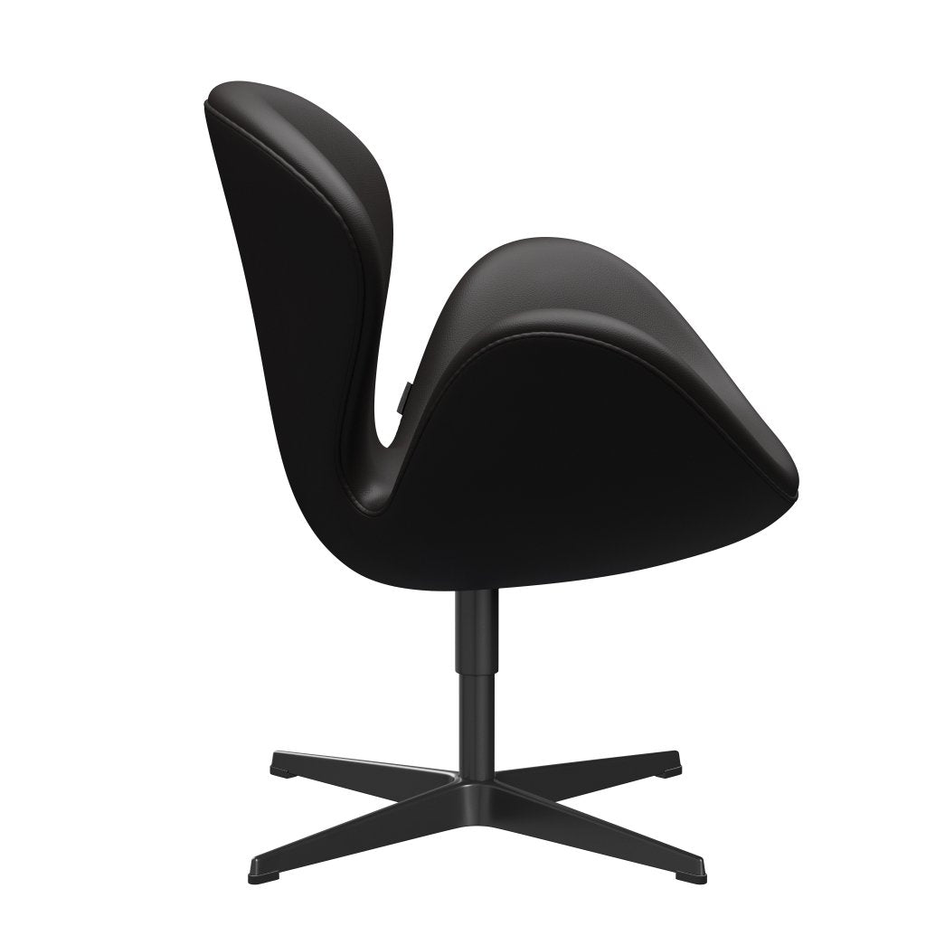 Fritz Hansen Swan Lounge Stuhl, schwarz lackiert/Aura schwarzbraun