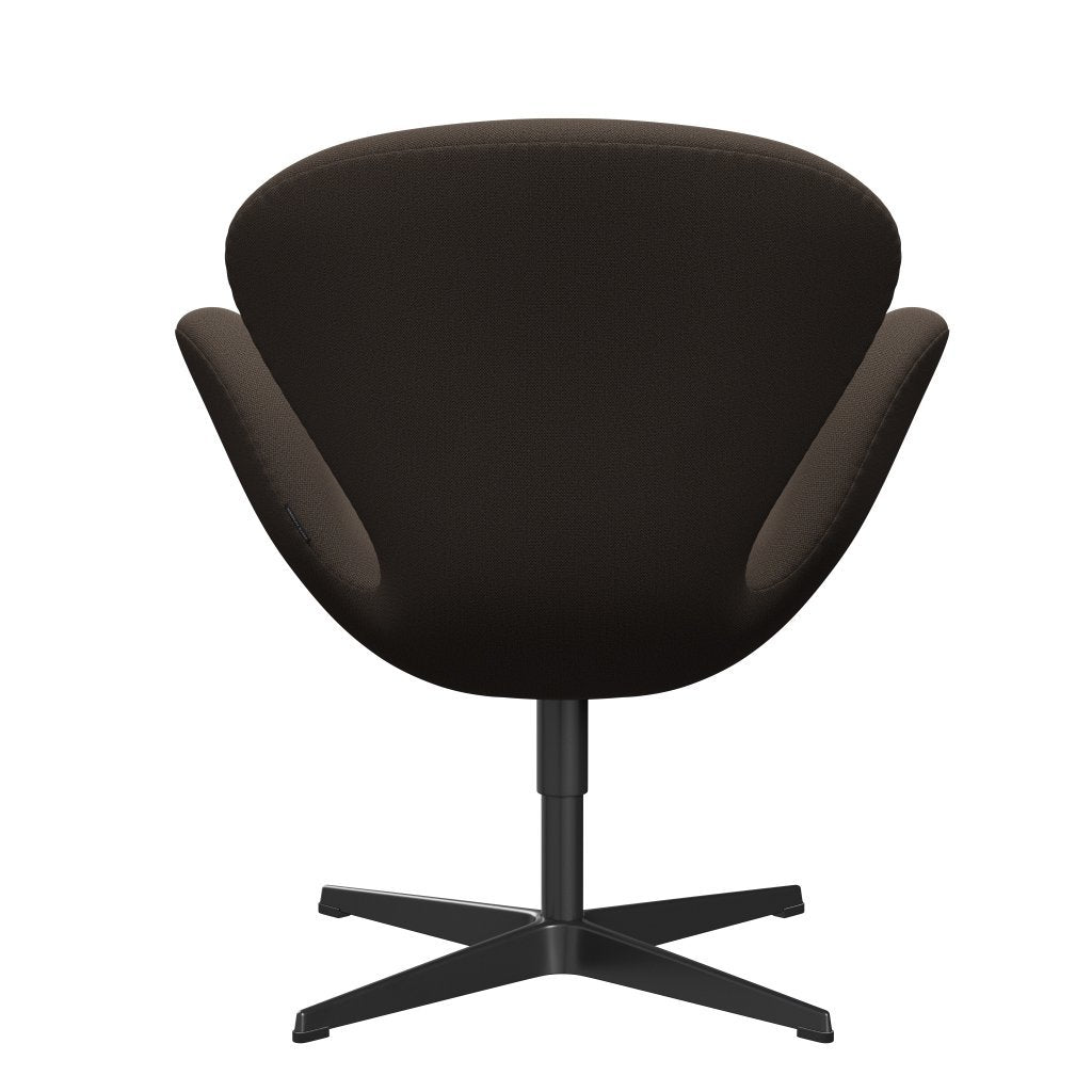 Fritz Hansen Swan Lounge -stoel, zwart gelakt/vangte bruin/groen