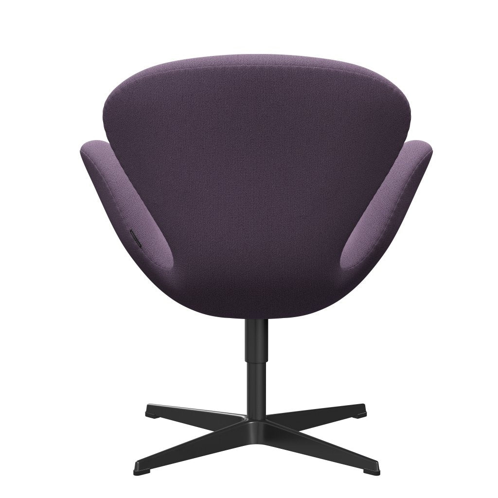 Fritz Hansen Swan Lounge Chair, Black Lackered/Capture Light Violet