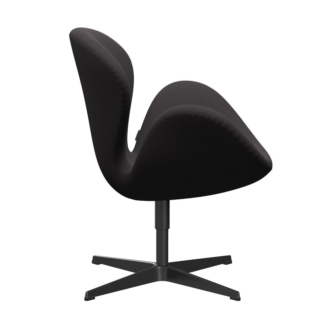 Fritz Hansen Swan Lounge Chair, Black Lackered/Capture Charcoal