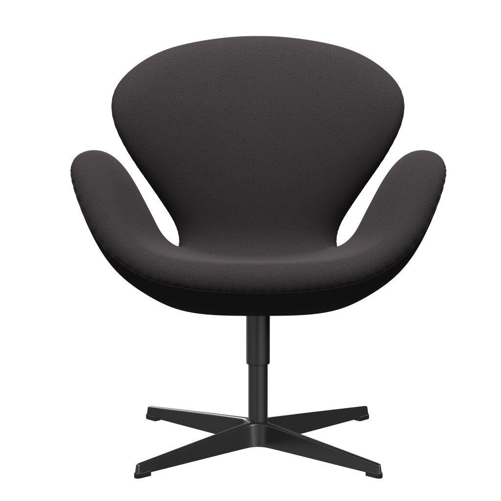 Fritz Hansen Swan Lounge Chair, Black Lackered/Capture Charcoal