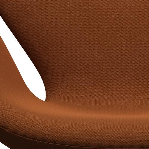 Fritz Hansen Swan Lounge Stuhl, schwarzer lackierter/einfangen Rost/Orange
